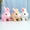 Plush Rabbit Toy Robot Bunny Walking Jumping Running Animal Shake Ears Cute Electric Pet for Kids Birthday Gifts
