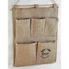 Джутовый 5-карманный многоцелевой подвесной настенный шкаф для ванной комнаты и кухни, органайзер 35x45