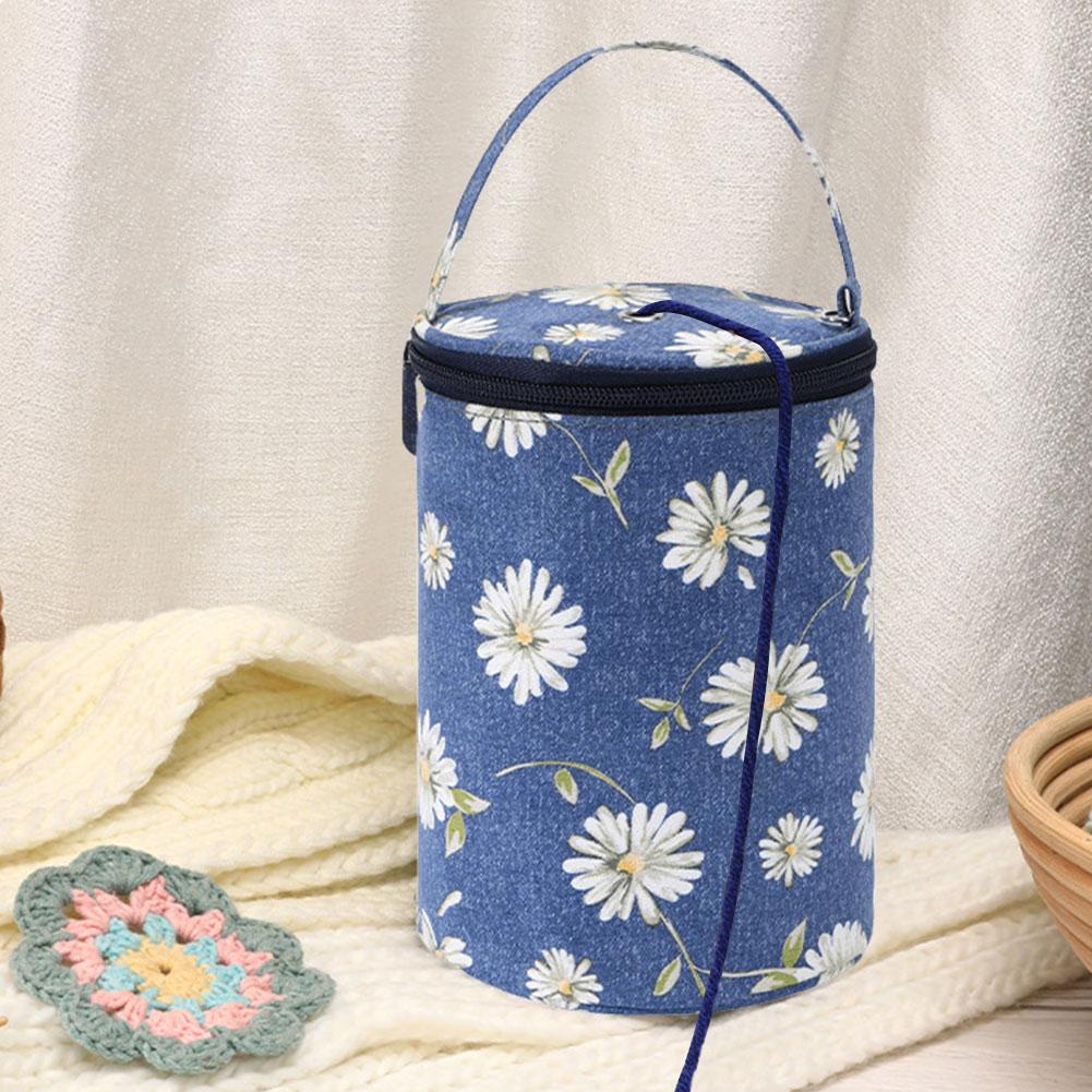 Knitting Crochet Bag Large Capacity Sewing Needles Handbag Oxford Cloth Travel Crochet Yarn Handbag for Crocheting DIY Craft