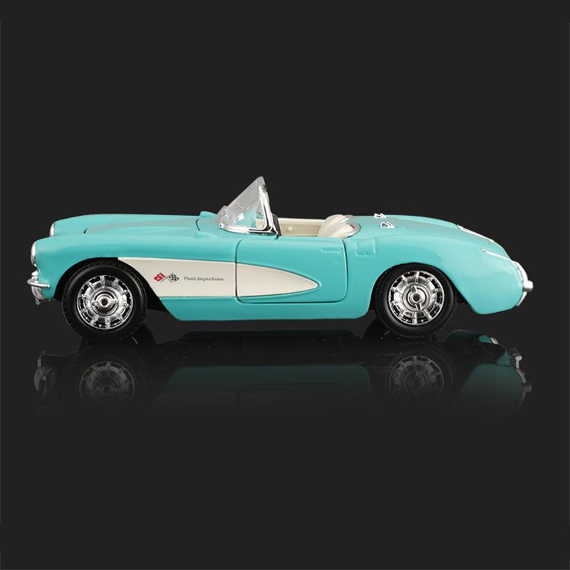 AABKB1 Maisto 1:24 Chevrolet Corvette 1957 года Сплав Родстер Спортивный Автомобиль Модель Литьевой Металл Классический Ретро Транспортное Средство Модель Автомобиля Детская Игрушка Подарок