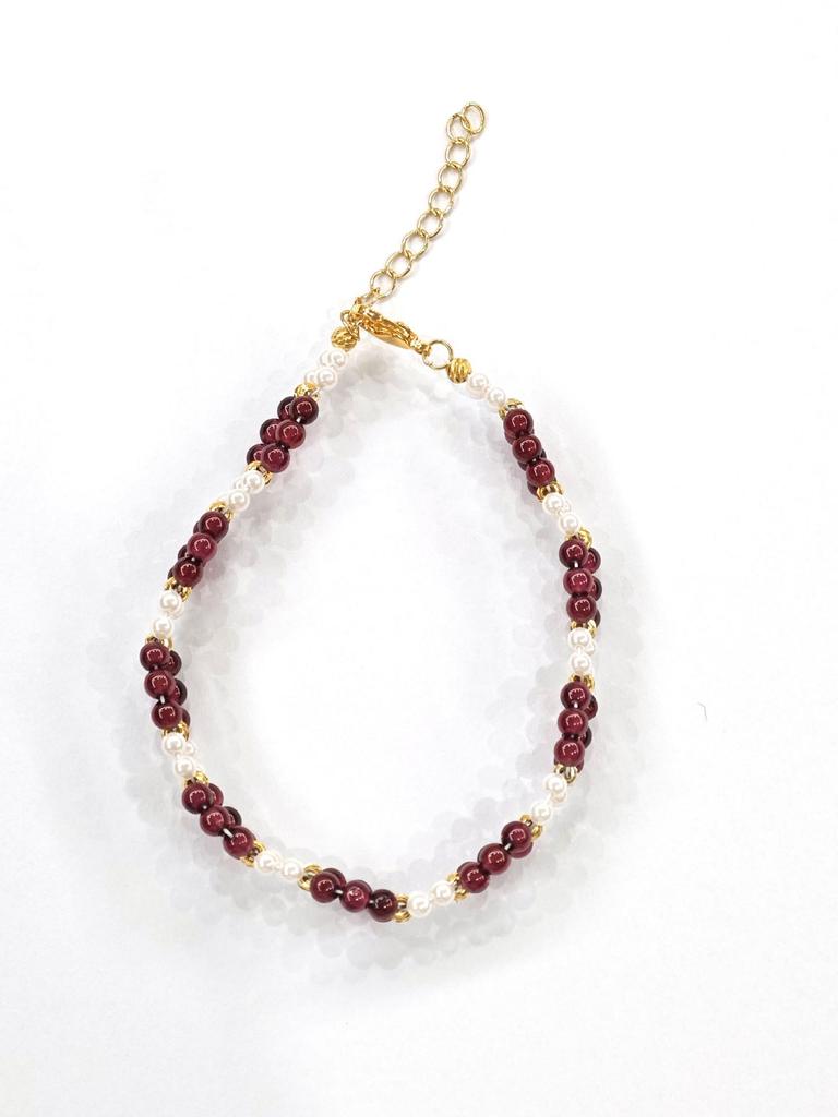 Высококачественный позолоченный браслет из натуральных камней - идеальный подарок для девушки или друга