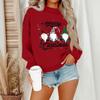 Women's Casual Fashion Round Neck Long Sleeve Christmas Printed Sweatshirt