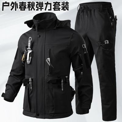Камуфляжный костюм мужской Рабочая одежда Рабочие clothes Средства индивидуальной защиты Износостойкий Дышащий Штурмовой Пеший Туризм На открытом воздухе
