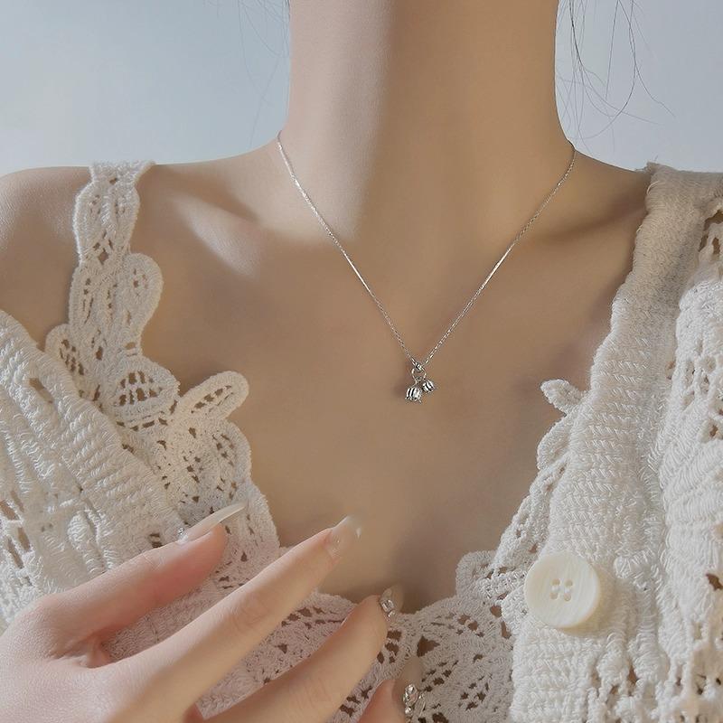 Ожерелье с ландышем, женское, легкое, роскошное, нишевое, с подвеской в виде ключицы, для подруги