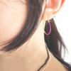 RACOHA Chic cutting Color ring earring Color one-touch ring earring (925 silver)