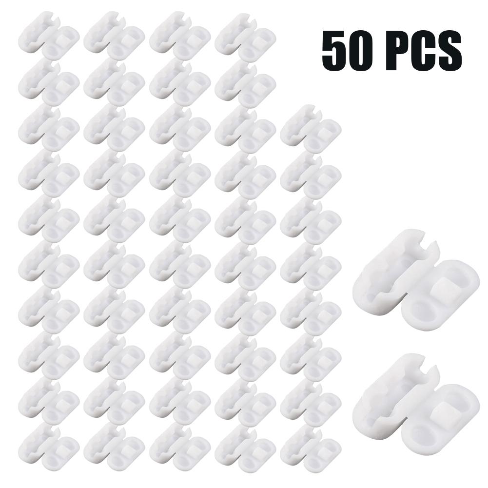 10/30/50 Pcs Conjoined Bead Buckle Blind Pull Cord Connector Clips For Plastic Chain Roller Roman Vertical Curtain Blind Accesso