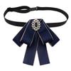Rhinestone Bowknot Brooches Alloy Necktie Fashion Wedding Party Bow Tie  for Groom Formal Suit