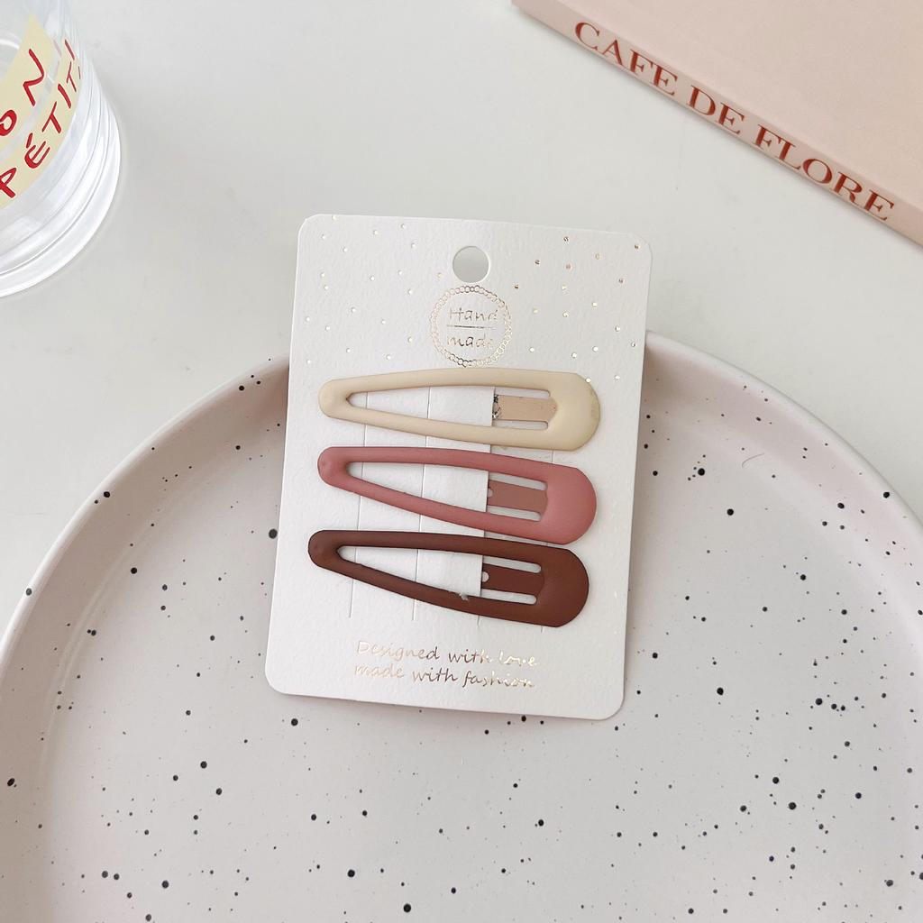 3 шт., матовые заколки для девочек, овальные, треугольные и квадратные заколки для волос со звездами для детей, заколки для волос, заколки для волос Click Clack