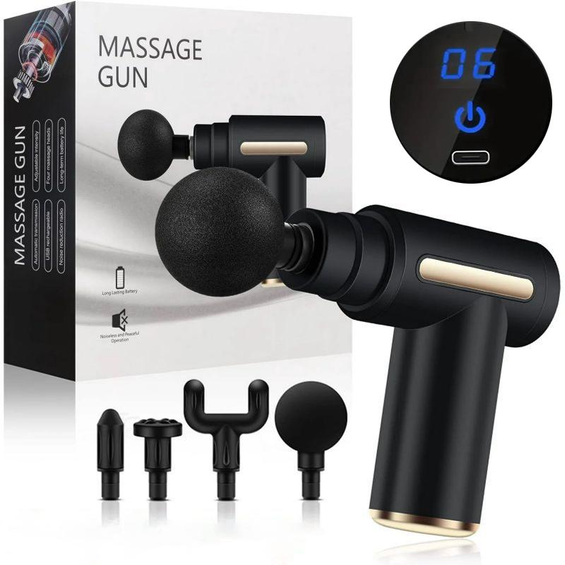 Mini Fascia Gun Handheld Body Massage Gun Deep Muscle Impact Beating Suitable for Neck Back and Legs Exercise Fitness Equipment