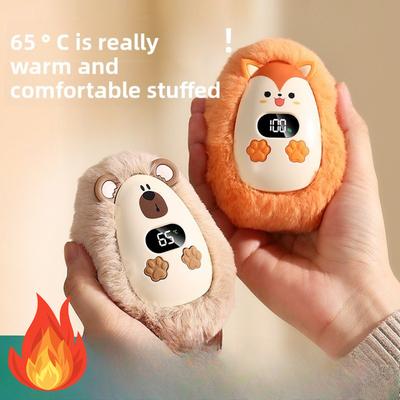 Плюшевая перезаряжаемая грелка для рук, ручная USB мини милая грелка для рук в подарок