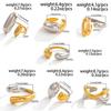 Salircon Mixed Color Stainless Steel Open Rings Women Men Trendy Geometry Waterdrop Adjustable Finger Ring Waterproof Jewelry