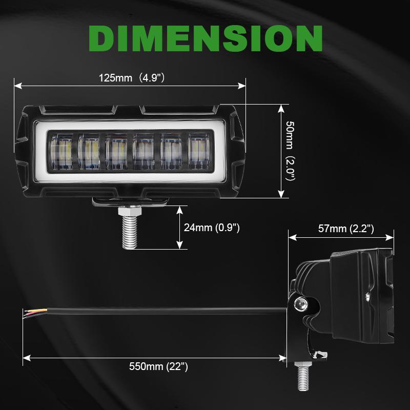 5 inch LED Light Bar DRL Work Light Pods Off Road Headlight Driving Fog Lamp For Lada Niva Car Truck Motorcycle SUV ATV 12V 24V