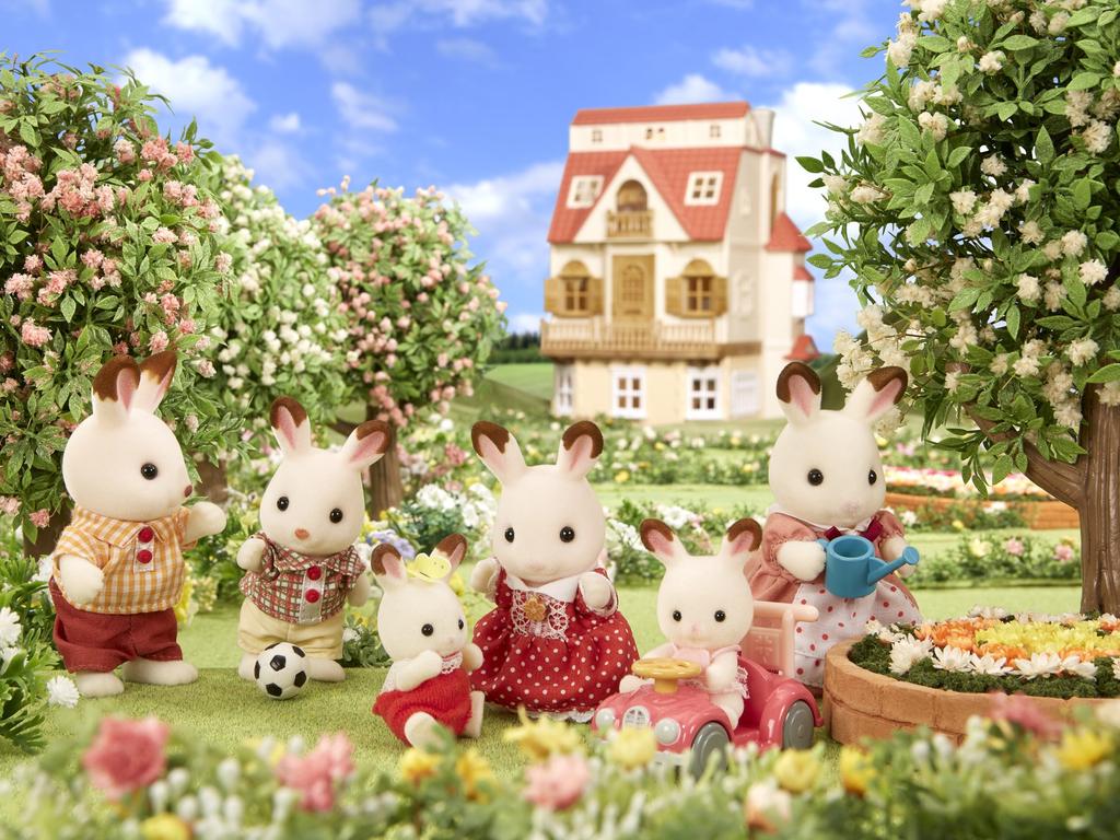 Sylvanian Families Doll Rabbit ST Mark Certification Ages Toy Dollhouse Sylvanian Families EPOCH [Chocolat Family] FS-16 3+