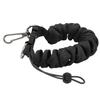 Diving Camera Lanyard Stainless Steel Spring Coiled Lanyard Diving Coil Lanyard for Underwater Diving Black