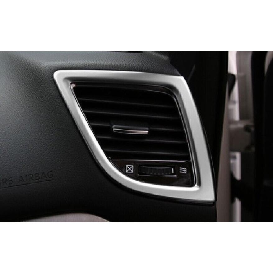 For Mazda 3 Axela 2014-208 Matte Silver Console AC L&R Air Outlet Vent Trim 2PCS