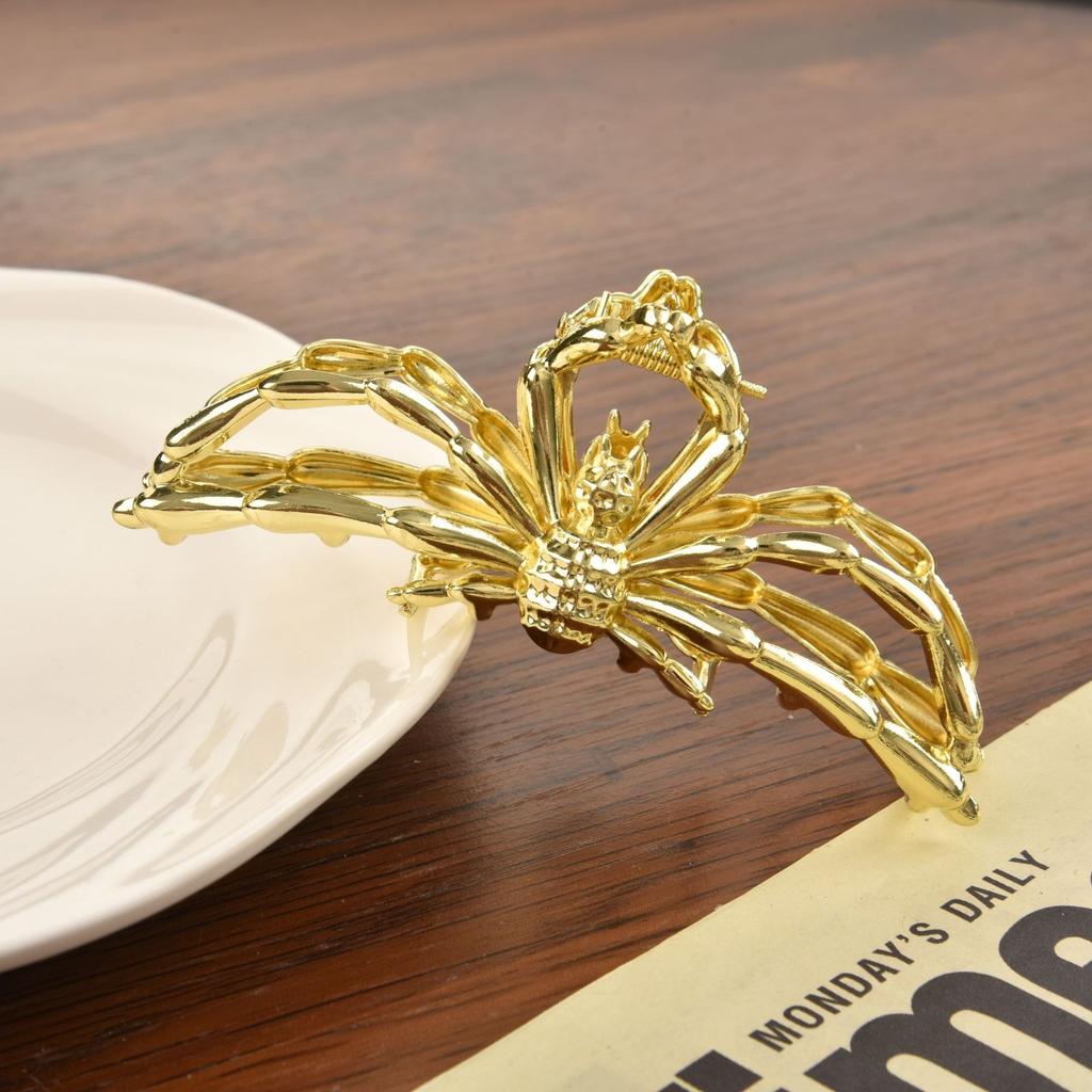 Металлический скелет в стиле панк, заколки для волос в виде когтей, винтажные зажимы в виде акулы, аксессуары для Хэллоуина, заколки для волос в виде краба, ювелирные изделия, заколки, подарки