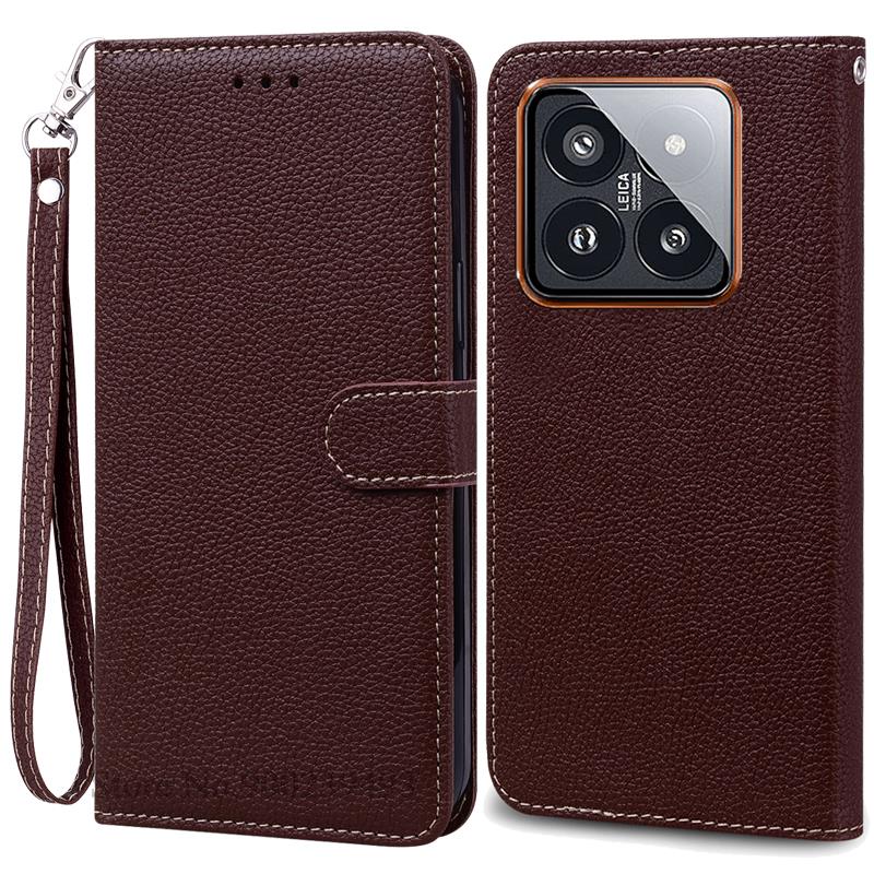 Чехол Mi 14 Mi14 Xiaomi14 Pro для Xiaomi 14, кожаный чехол-кошелек, флип-чехол для Xiaomi 14 Pro, чехол-коробка для Xiaomi Mi 14, чехлы