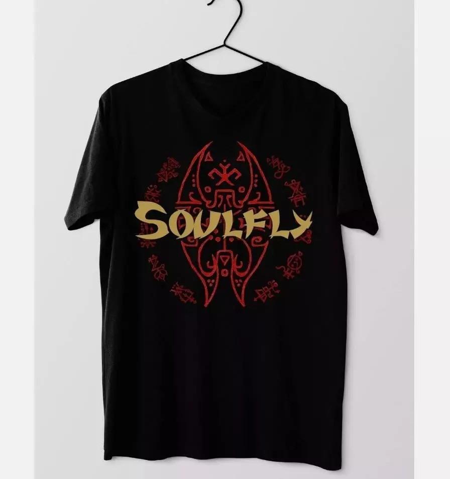 РАСПРОДАЖА Новая Популярная Хлопковая Футболка Soulfly Подарок Для Фанатов Мужская Все Размеры Унисекс Футболка