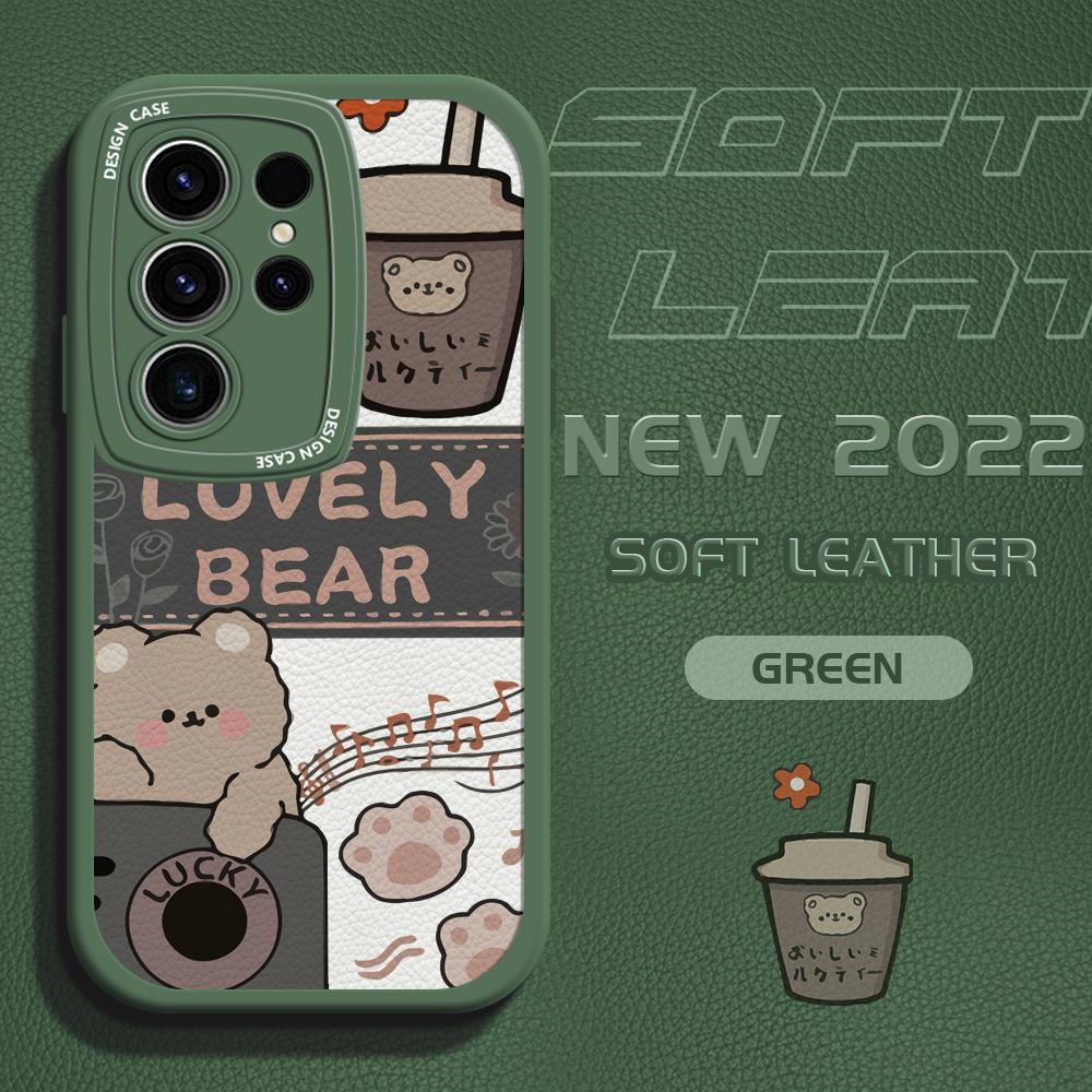 Милый чехол из искусственной кожи для Vivo V23E Y15 Y91 Y51 OPPO A9 Reno8 6 Realme 10 Pro C21 C12 C15 C35 Huawei Nova 7i P30 Lite Infinix Hot 10S, чехол для телефона