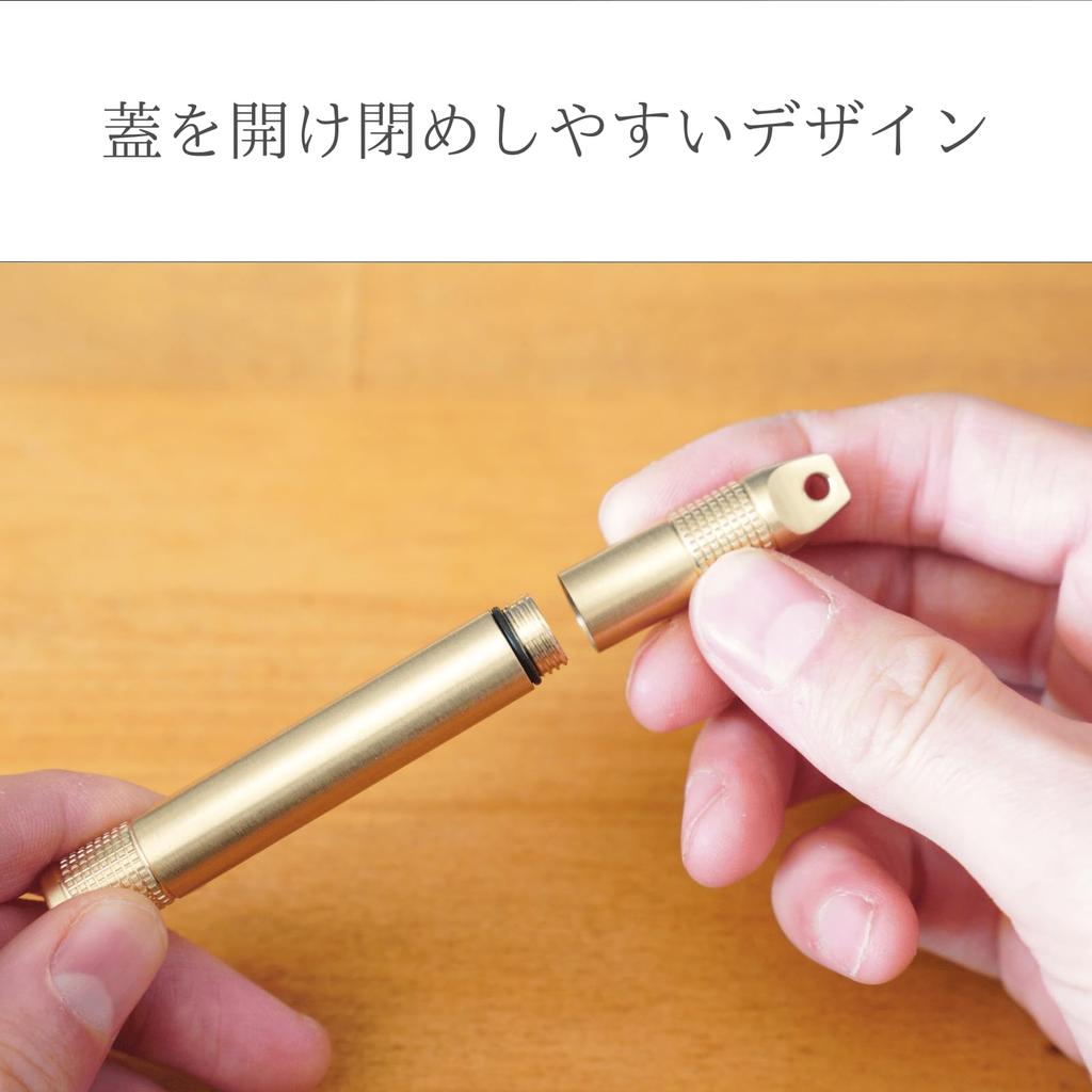 Cotobase Латунный пенал для грифелей, Длинный пенал для грифелей (Механический держатель) Ti-BW-01