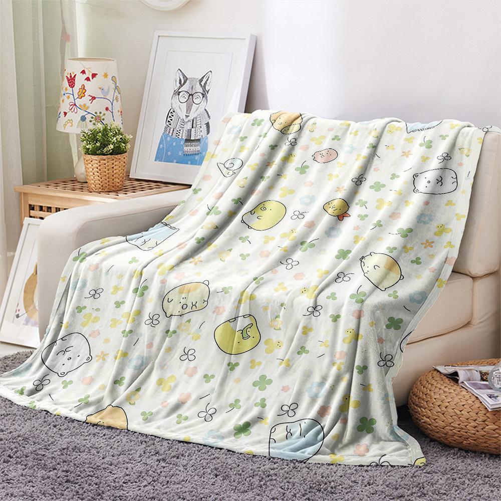 Sumikko Gurashi2 Flannel Blanket, High quality Comfortable for All Seasons, Home Decor, Warmth and Comfort
