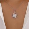 Sun Diamond Necklace Fashion Jewelry Alloy Moon Pendant Niche Light Luxury Star Necklace