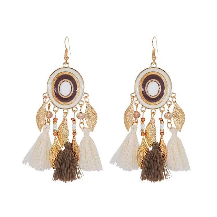 Bohemian Ethnic Tassel Earrings - Tribal Style for Holiday Travel Photography