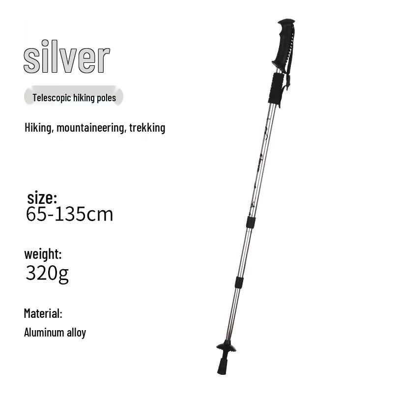 Lu Rui Ying 3-Section Aluminum Alloy Shock-Absorbing T-Handle Trekking Pole
