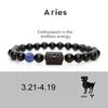 New Agate Hombre Jewellery Masculina Natural Bracelet Stone 12 Constellation Beads Couple Unisex