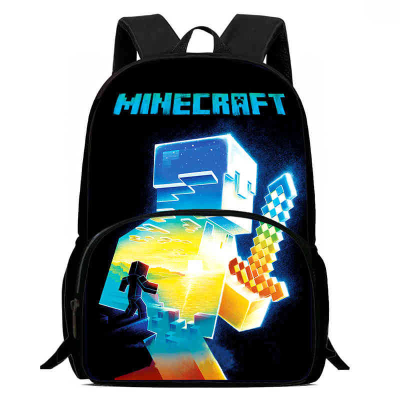 Детский рюкзак с принтом Minecraft для начальной школы