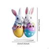 2D Acrylic Sign Easter Bunny Ornament Colorful Egg Decoration Desktop Decor for Gifts
