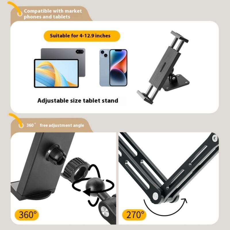 AntiCorrosion Phone Tablets Wall Mount Bracket Adjustable Length Aluminum Stand For Secure Installation