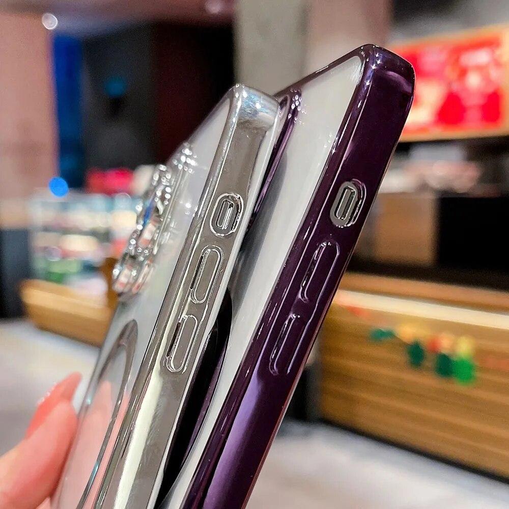 Прозрачный магнитный чехол для беспроводной зарядки Magsafe для iPhone 13 Pro Max, чехол для iPhone 14 11 12 Pro Max, мягкий силиконовый чехол