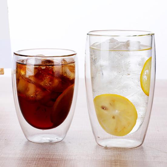 Кружка для молока, легкая, термостойкая, с двойными стенками, двухслойная стеклянная кружка для чая, кофе, молока