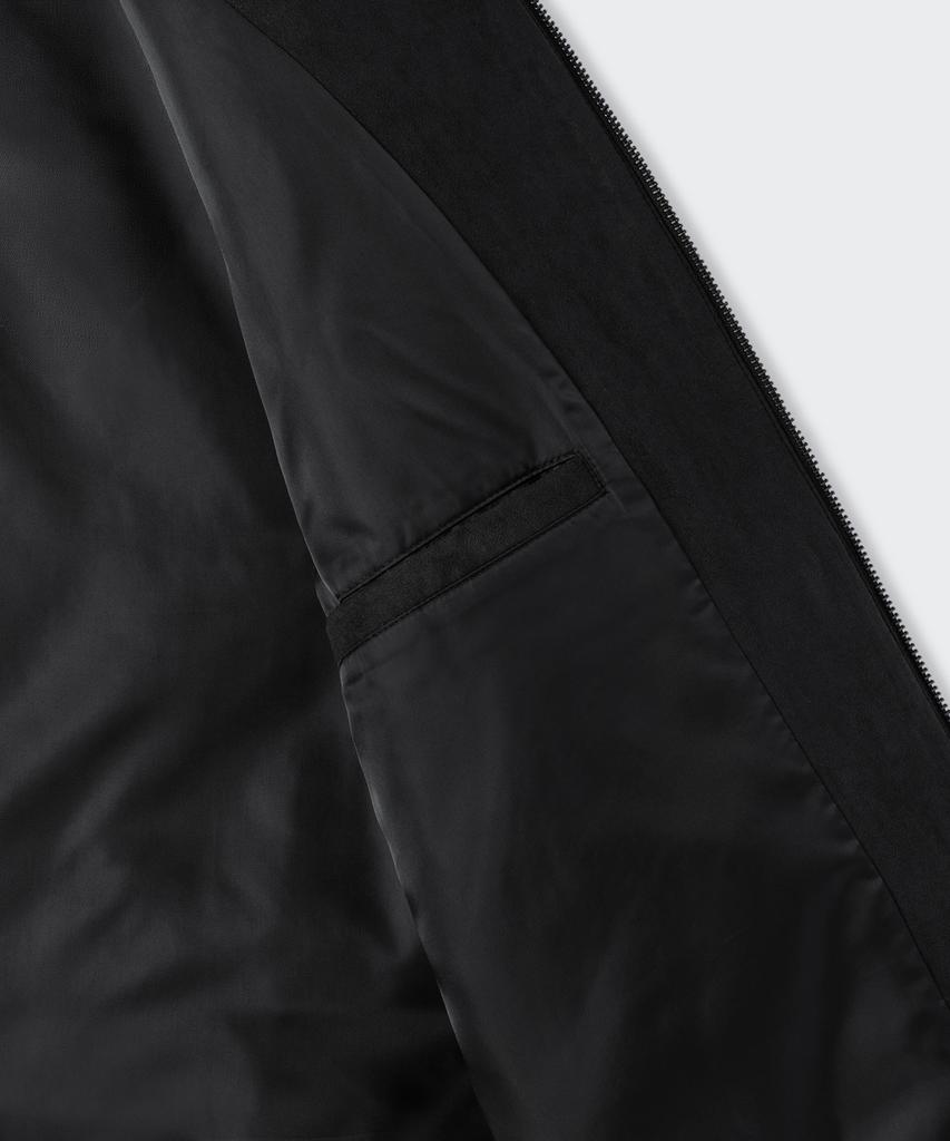 MUSINSA STANDARD Synthetic Suede Hooded Jacket [Black]