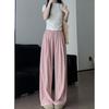Polka Dot Wide-leg Pants for Women In Summer Thin New Straight-leg Small Person Lazy Walking Sun Protection Ice Silky Mountain Pants