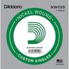 Струны для электрогитары D'Addario Daddario Rose Nickel .059 NW059, комплект из 5 штук [оригинальные, произведены в США]