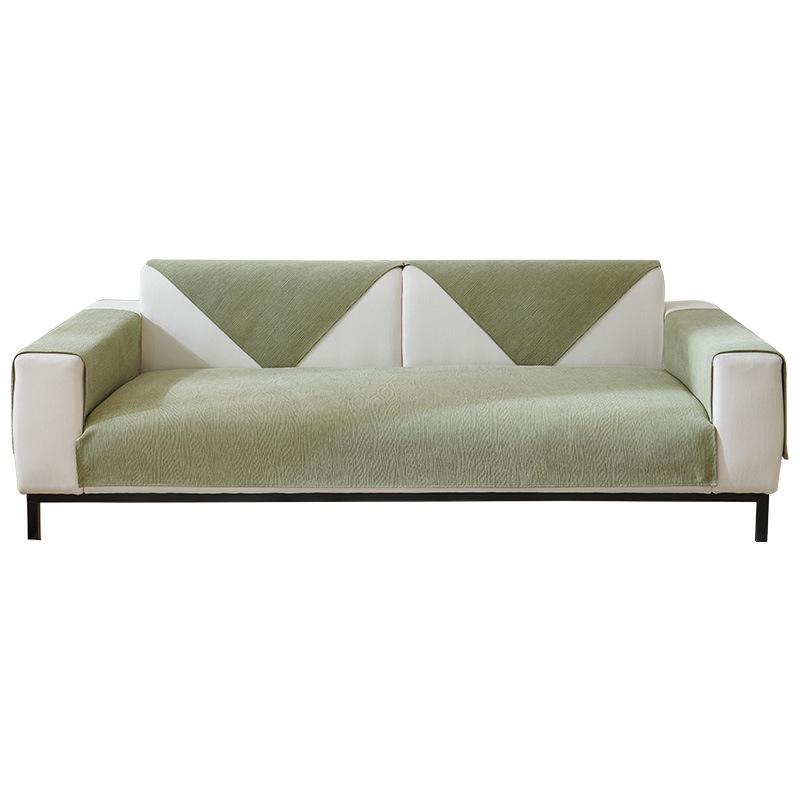 Solid Color Chenille Sofa Cushion Four Seasons Universal Non-Slip Mat Sofa Cover Slipcover