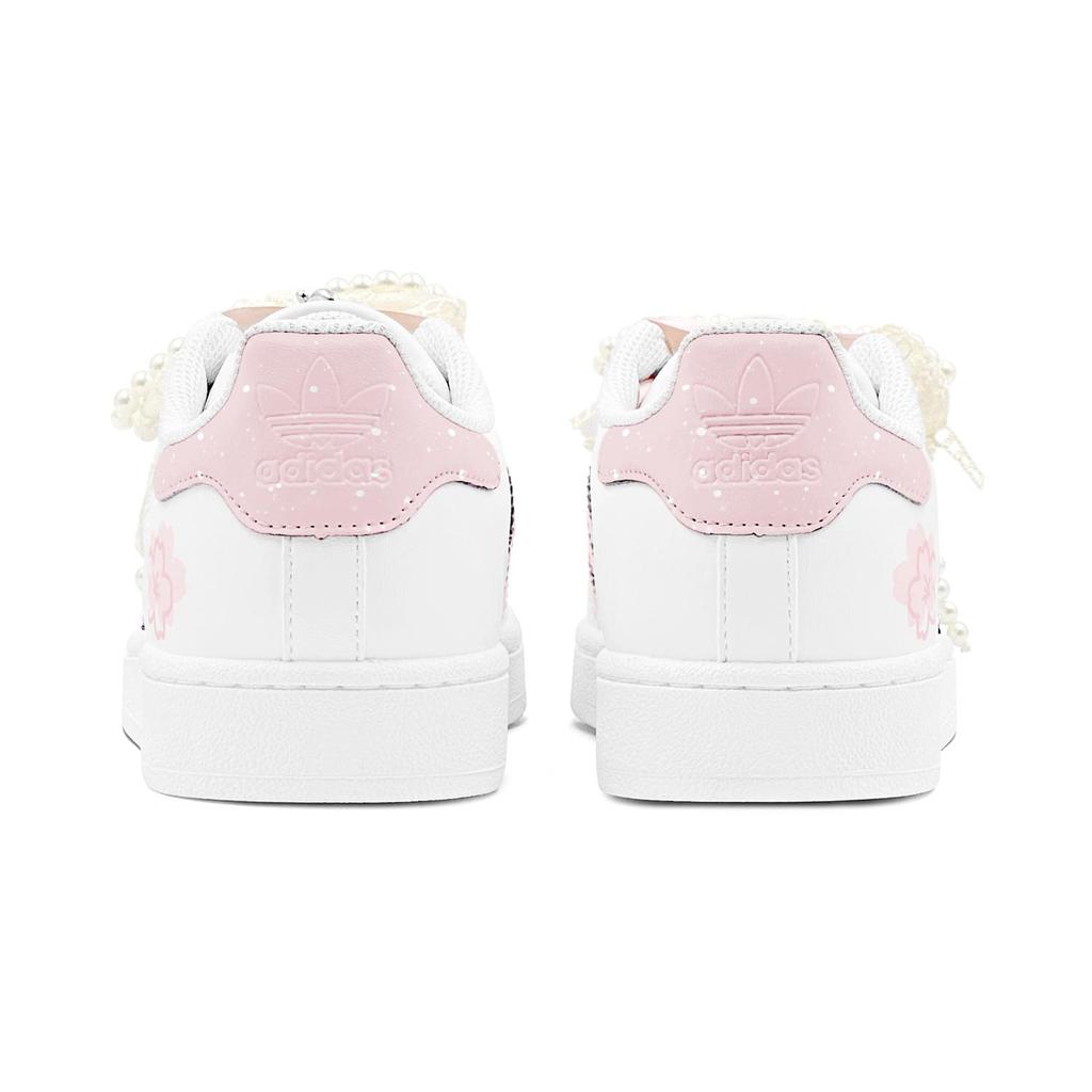 adidas Originals Superstar 2 Кеды для скейтбординга Женские Низкие Белые/Розовые JH9976(Team1655-S-BOX)