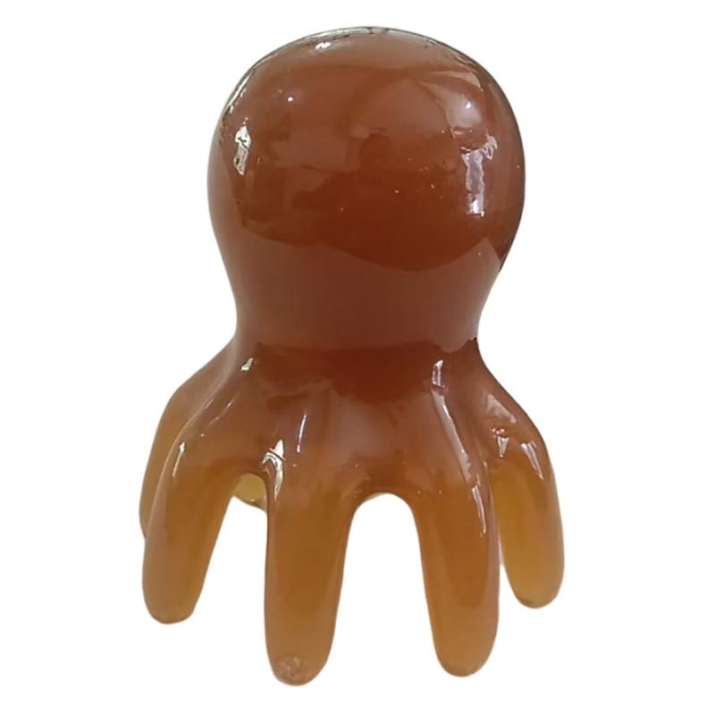 Смола Осьминог Массажер для головы Расчесывание Меридиан Скребок Массажная щетка для кожи головы Акупунктура Спа Гуа Ша Инструмент для здоровья Глубокий массаж