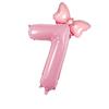 1 шт. Большой 32-дюймовый номер Розовый Голубой Фольгированный шар с бантом 1-9 Для детей Мальчиков Девочек Вечеринка по случаю дня рождения Украшения для детского праздника Шарик