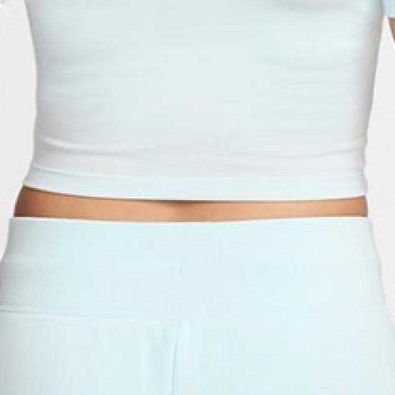 Nike Футболка с коротким рукавом для женщин, незаменимая укороченная футболка с разрезом Fb2874 474 S2408