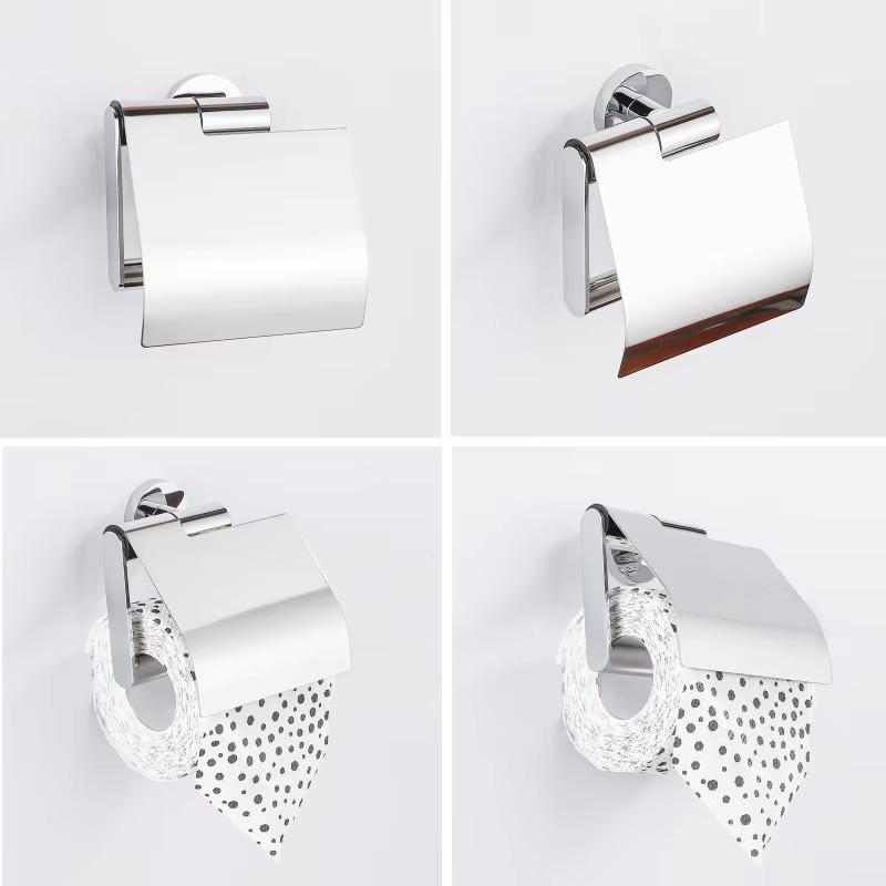 Black Toilet Paper Holder with Cover WC Wall Shelf Tissue Box Storager Kitchen Roll Organizer Luxury Brass Bathroom Accessories