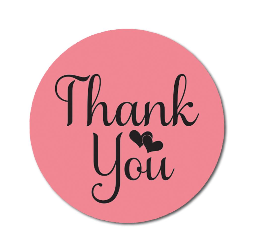 Дарлинг сувенир персонализированные 1,6 дюймов круглый черный DIY сердце каллиграфия спасибо наклейки-45