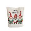 Christmas Canvas Tote Bag Shoulder Handbag Lunch Storage Grocery Bag for Women Festive Holiday Shopper Bag Christmas Gift Decor