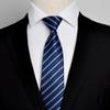 Lazy Zipper Tie Men's Formal Business Professional Easy Pull 8c Suit Blue Groom Wedding