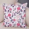 Rose Red Flower Pillowcase Decorative Bird Flower Plant Pillowcase Cushion Sofa Home Car