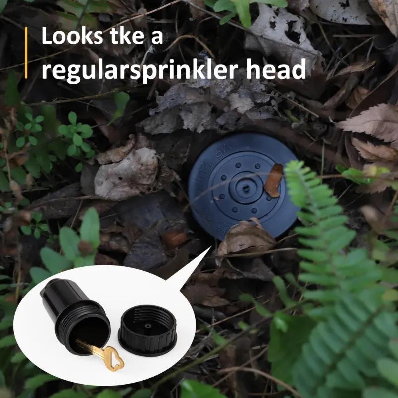 Hide A Key Cash Hidden Box Sprinkler Head Money Safe Outdoor Garden Yard Hiding Vault Case Waterproof Corrosion Impact Resistant