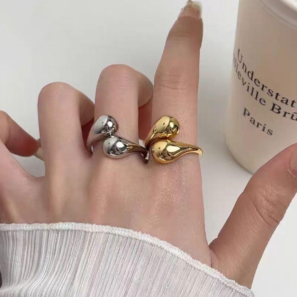 Минималистское кольцо из нержавеющей стали, модные украшения, новые украшения на палец для женщин