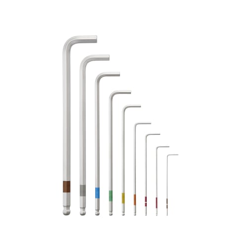 Made In USA, BONDHUS High Torque Hex Ball Point L-Wrench Set with Handle, Special Chrome Plated, 9-Piece Set (1.5, 2, 2.5, 3, 4, 5, 6, 8, 10mm) BLX9MB